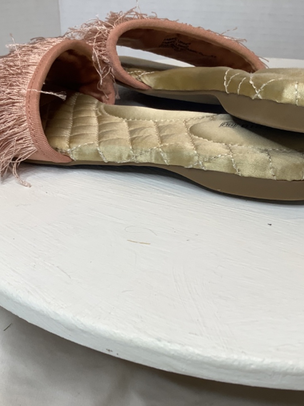 EUC Birdies The Sparrow Fringe Rose Sandals slide sz.5.5 - Picture 4 of 8